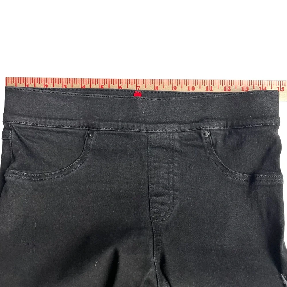 Spanx Distressed Skinny Jeans Women's S High Rise Stretch Denim Raw Hem 20213R - Picture 7 of 15